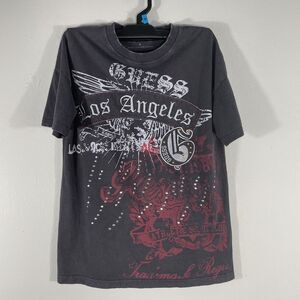 Guess Boys Size 8 T-Shirt Graphic Short Sleeve Tee Kids Organic Cotton Blend